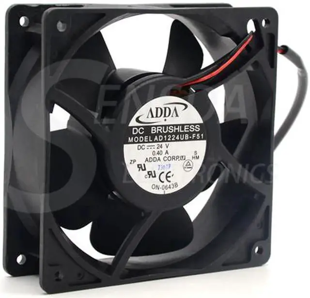 Main image of ADDA AD1224UB-F51 12cm inverter fan 12038 DC 24V 0.40A 120*120*38 mm axial fan server inverter cooling fan case square cooler