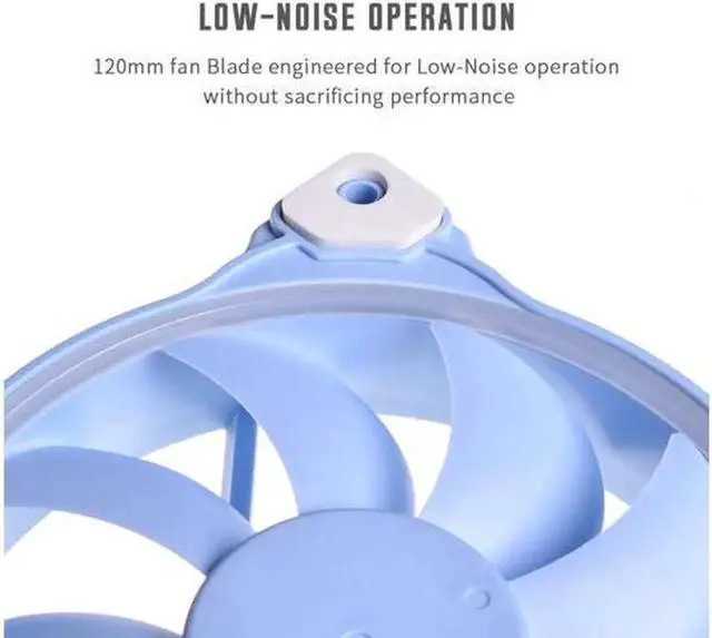 Alt view image 4 of 7 - NEW ID-COOLING ZF-12025 Pastel 120mm Case Fan White LED PWM Fan for PC Case/CPU Cooler (Baby Blue)