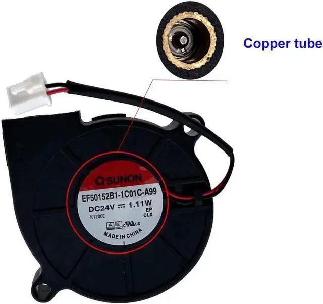 Alt view image 2 of 5 - Original Sunon 3D Printer Blower Fan 5015 DC 24V 1.11W Dual Ball Bearing Fan Centrifugal Cooling Turbo Fan 50X50X15mm 5015S