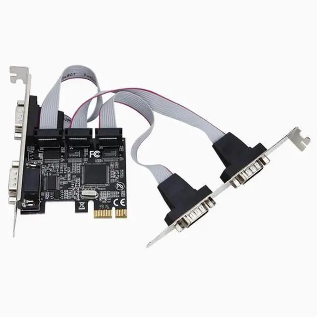 Main image of PCI-E 4 Serial port card pcie to COM9 pin RS232 Industrial control serial port expansion card AX99100 chip