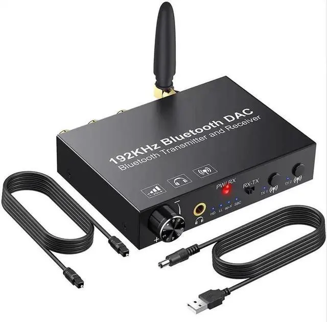 Main image of 192KHz DAC Digital to Analog Audio Converter Bluetooth5.0 Transmitter Receiver with aptX HD aptx Low Latency Wireless Audio Adapter