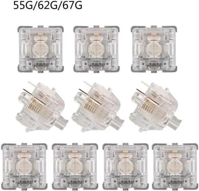 Alt view image 4 of 6 - Everglide Aqua King V3 Switch 5pin Transparent Switch 55g Linear Switch(55g)