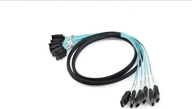 Alt view image 3 of 5 - CableDeconn High Speed 6pcs/Set Sata 3 SATA Cable SAS Cable 6Gbps for Server 1M