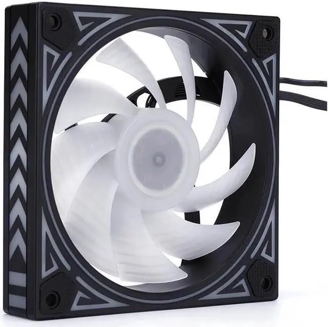 Alt view image 5 of 5 - 6pcs12cm LED fan rainbow iridescence 120mm fan 3pin+molex 4D 12V for pc computer set up gaming radiator cooling fan
