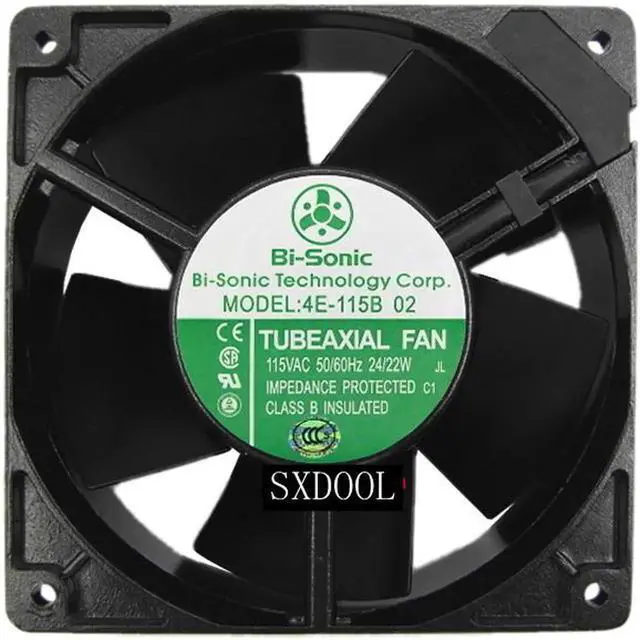 Main image of New Bi-Sonic 4E-115B 12cm 12038 120*120*38mm AC115V 24/22W 2650/3000RPM all metal cooling fan