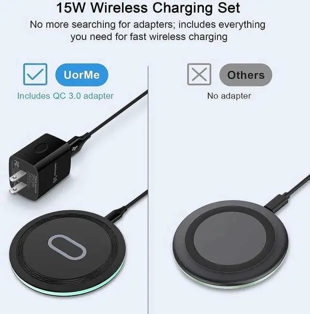Alt view image 3 of 7 - Wireless Charger Samsung Fast Charging Pad for Samsung Galaxy S24/S23 Ultra/S22/S21/Z Flip 5,15W Wireless Charging Station Charger Mat with QC Adapter for Google Pixel 8a 7a 8 7 Pro 6,iPhone 15 14 13