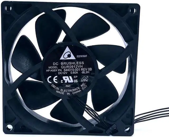 Alt view image 2 of 4 - NEW DELTA QUR0912VH 9CM 92mm 92*92*25mm 12V 0.60A 4 lines pwm large air volume computer CPU radiator fan Mini water cooling fan
