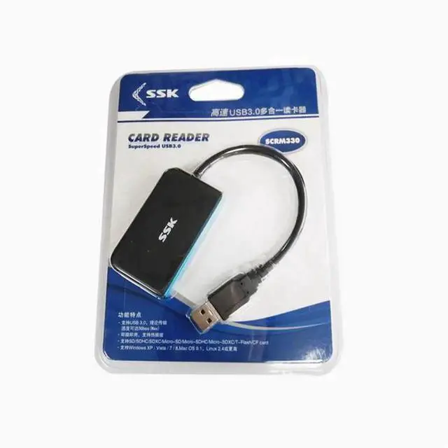 Alt view image 2 of 4 - SSK Card Reader SCRM330 high-speed USB3.0 3-in-1 card reader supports TF\SD\CF
