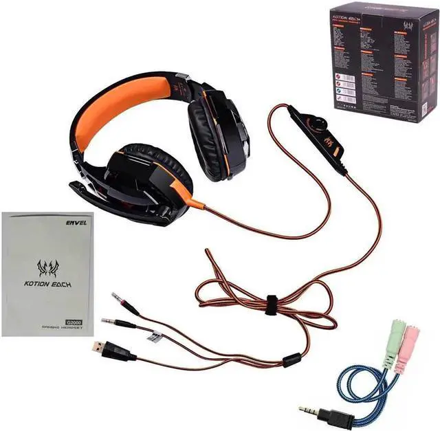 Alt view image 4 of 7 - Professional Stereo Bass Game Headphone with Mic and LED Light, Gaming Headset Wired Earphone Noise Canceling for PC Computer