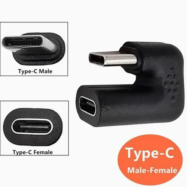 Main image of U-bend type-c male to female data charging Android phone tablet game power supply cable adapter