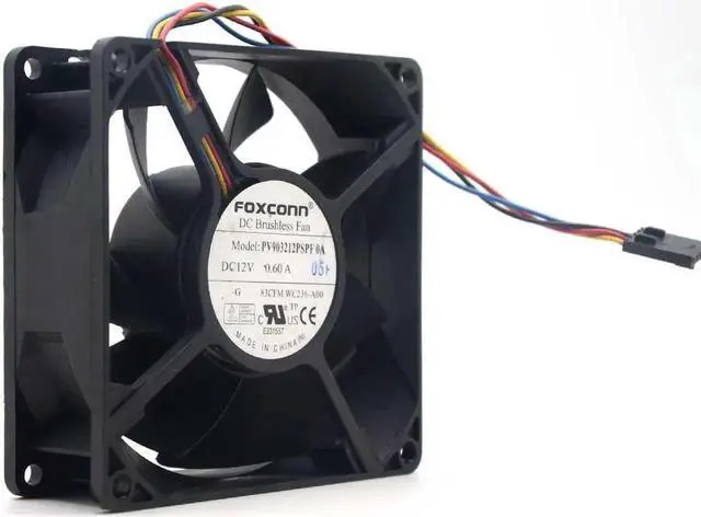 Main image of FOXCONN PV903212PSPF 0A 9232 9032 12V 0.6A 83CFM PWM axial fan WC236-A00 9cm case cooling fan