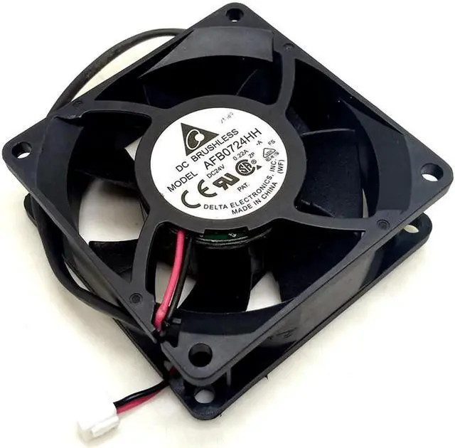Alt view image 3 of 4 - AFB0724HH Delta Electronics 70mm 7cm DC 24V 0.22A 7cm Dual Ball Cooling Fan Inverter Power Cabinet Cooler 3500rpm