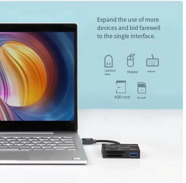 Alt view image 6 of 6 - XQD card USB3.0 high-speed card reader, camera DSLR SD card reader, compatible with SONY M/G series memory card USB flash drive reader