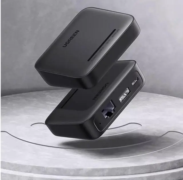 Alt view image 6 of 6 - ugreen printer network sharer service wireless receive automatic no-switch wired usb retrofit wifi module connection LAN share one drag more than one drag two computer print box