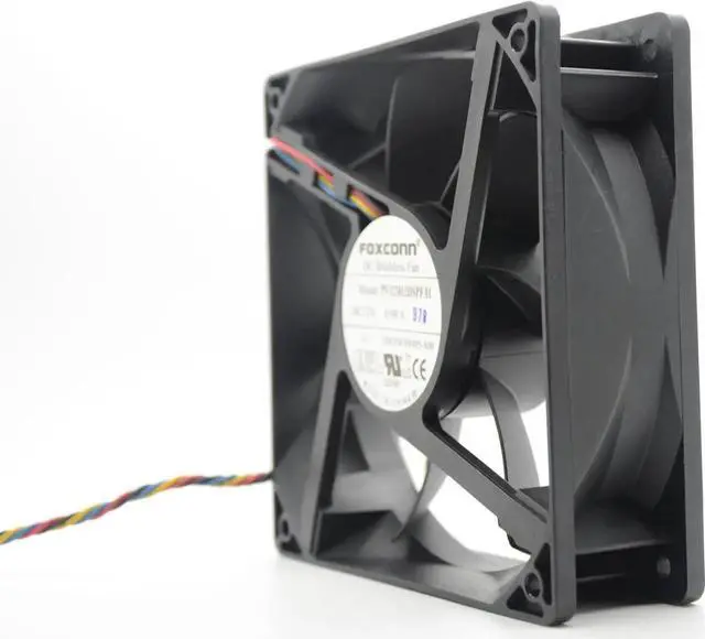 Alt view image 5 of 7 - Foxconn 12CM Case Cooler Foxconn 120MM DC 12V 0.90A 4 Wired Cooling Fan (PV123812DSPF 01)