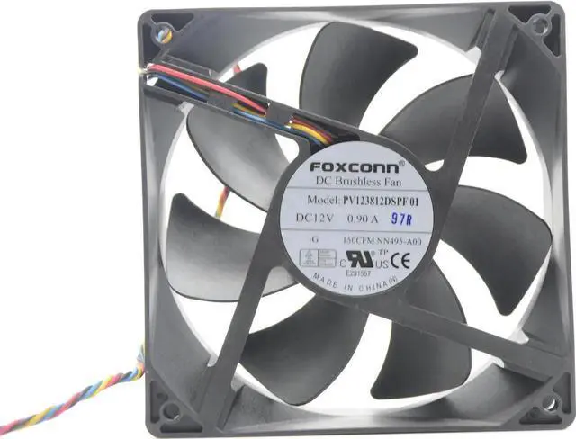 Main image of Foxconn 12CM Case Cooler Foxconn 120MM DC 12V 0.90A 4 Wired Cooling Fan (PV123812DSPF 01)