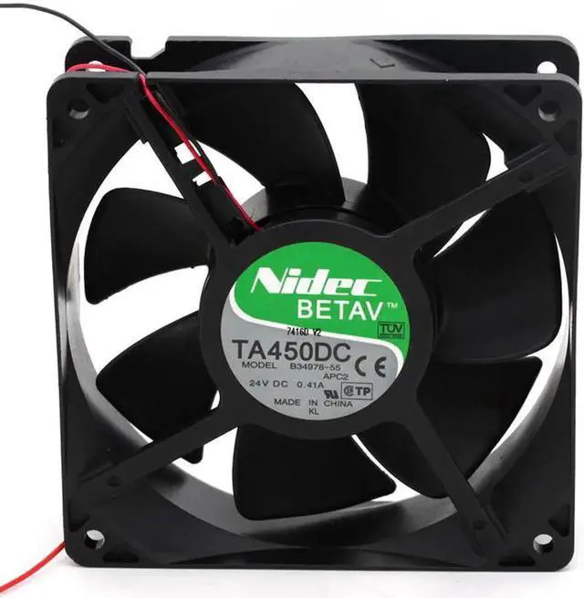 Alt view image 2 of 7 - NIDEC TA450DC B34978-55 12038 12cm 120mm 24V 0.41A Server Inverter axial fan 1901 case cooler cpu fan 120*38mm