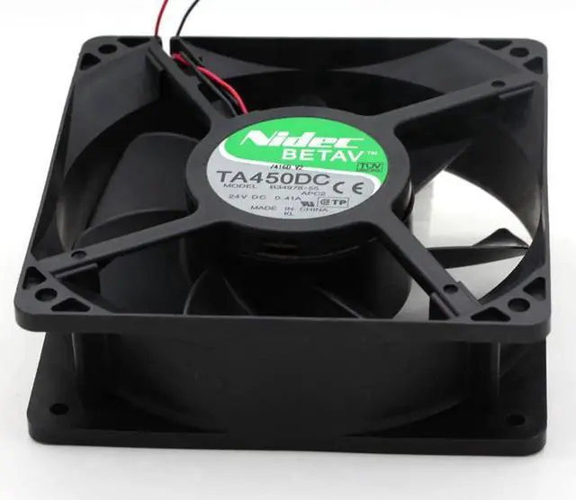 Alt view image 4 of 7 - NIDEC TA450DC B34978-55 12038 12cm 120mm 24V 0.41A Server Inverter axial fan 1901 case cooler cpu fan 120*38mm