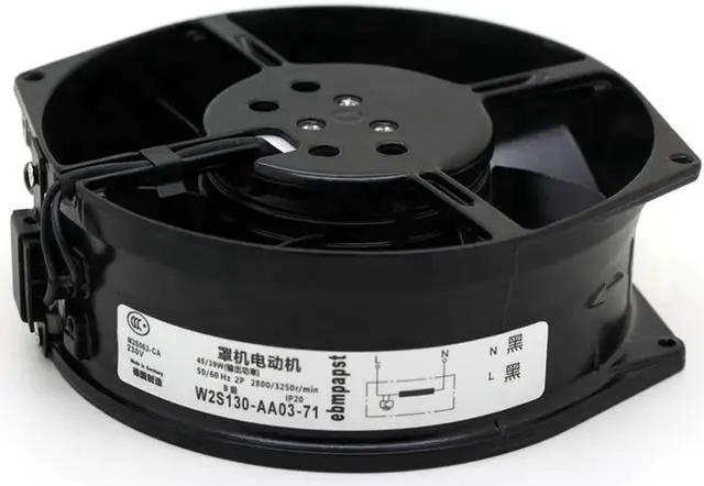 Alt view image 6 of 7 - ebmpapst W2S130-AA03-71 17cm 172 * 150 * 55MM 230V 50/60Hz 0.31/0.25A 45/39W all metal High temperature resistance frequency converter axial fan industrial machine cooler