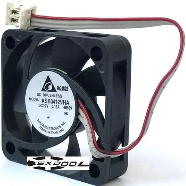 Alt view image 2 of 4 - Delta 4010 ASB0412VHA -BB69 12V 0.16A 3wires 3 pins case fan 4cm cpu fan
