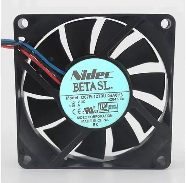 Main image of New CPU Fan Nidec D07R-12T3U 12V 0.29A 7015 70mm x 15mm 4 pin PWM Long Wire case cooler chassis fan hydraulic bearing cooling fan - Ethereum Mining ETH