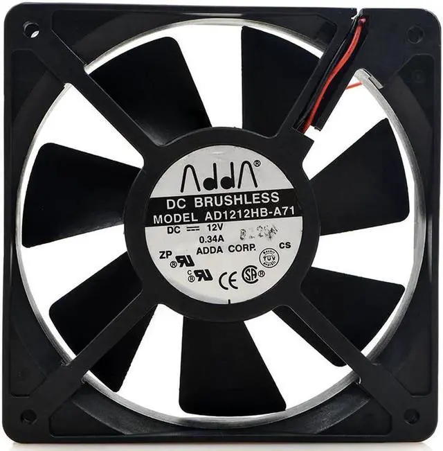 Main image of 12cm ADDA AD1212HB-A71 120*120*25mm DC 12V 0.34A 2wire case cooling fan