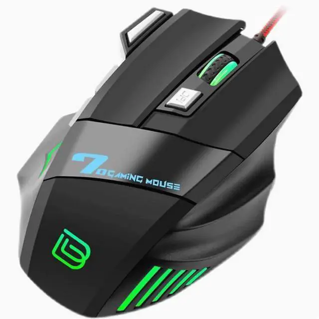 Alt view image 3 of 3 - BAJEAL Gaming G5 Light emitting esports Big Mouse USB Mouse 7D Fire key mechanical wired mouse