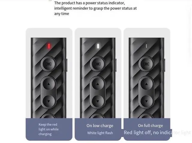 Alt view image 3 of 7 - PPT Electronic green Laser page turning pen for teacher lectures Multi-functional charging projection slide media control flip through remote control for typec computers