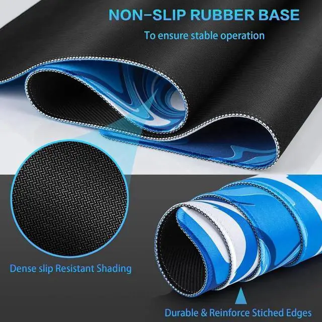 Alt view image 2 of 7 - Gaming Mouse Pad Fluid Pattern Mouse Pad 31.5x11.8inch Large Extended Computer Mouse Mat Keyboard Full Desk Mousepad for Gaming Office Home