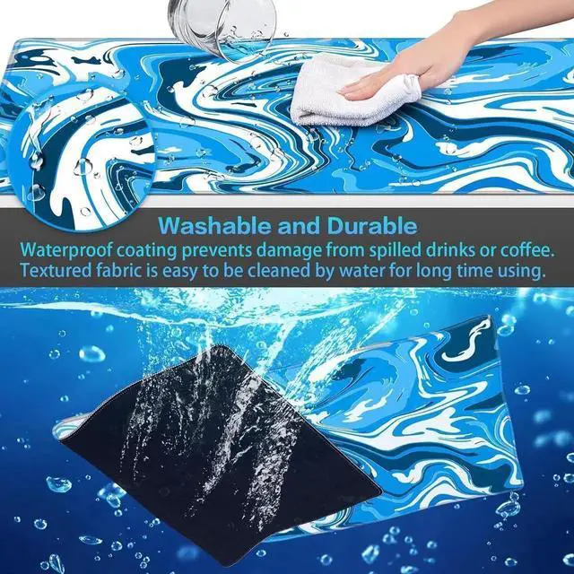Alt view image 5 of 7 - Gaming Mouse Pad Fluid Pattern Mouse Pad 31.5x11.8inch Large Extended Computer Mouse Mat Keyboard Full Desk Mousepad for Gaming Office Home