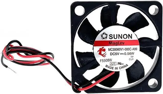 Alt view image 5 of 5 - DC 5V Cooling Fan 30mm 3cm,MC30060V1-000C-A99 Slim 6mm 30X30X6mm 0.56W 9500RPM 4.9CFM 3006 VAPO Bearing Mini Micro Fans
