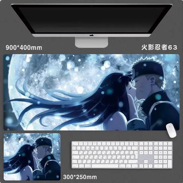 Main image of Anime NARUTO mouse pad Extended Gaming Mouse Pad with Stitched Edges, Large Mouse pad with Non-Slip Rubber Base for Work & Gaming, Office & Home