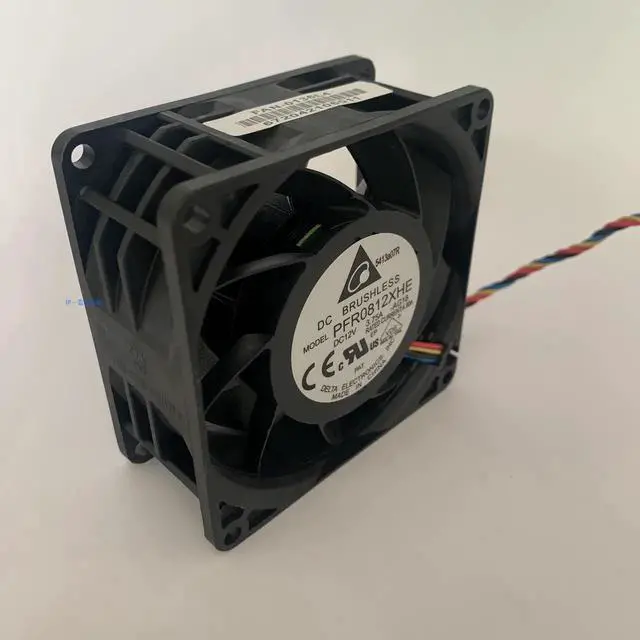 Alt view image 2 of 2 - 1pcs PFR0812XHE Electronics 8038 DC 12V 3.75A 8CM Gale Volume High Speed Booster Cooling Fan