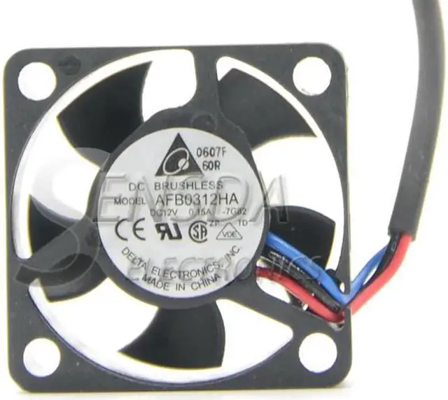 Alt view image 5 of 5 - Delta AFB0312HA 3cm 3010 12V 0.15A 3Wire 3-pin Silent Fan,Notebook Fan