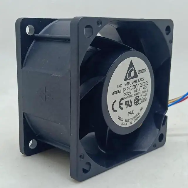 Alt view image 2 of 3 - Delta 6cm 6038 12V High Speed PWM Temperature Control PFC0612DE Computer Cabinet Power Server Fan