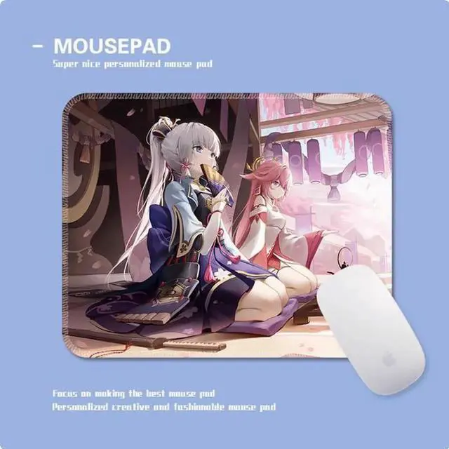 Main image of Kamisato Ayaka Mouse pad Small Genshin Impact gaming table pad Computer keyboard pad Medium mouse pad 30X25CM Green