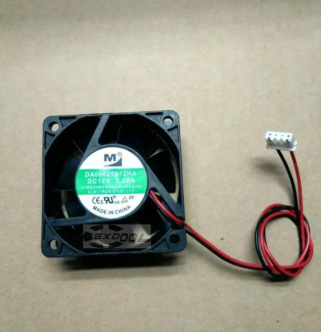 Alt view image 2 of 4 - YIMENG / M DA06025S12HA DC12V 0.13A 6 cm 6025 2-wire silent 60MM X 25MM cooling fan