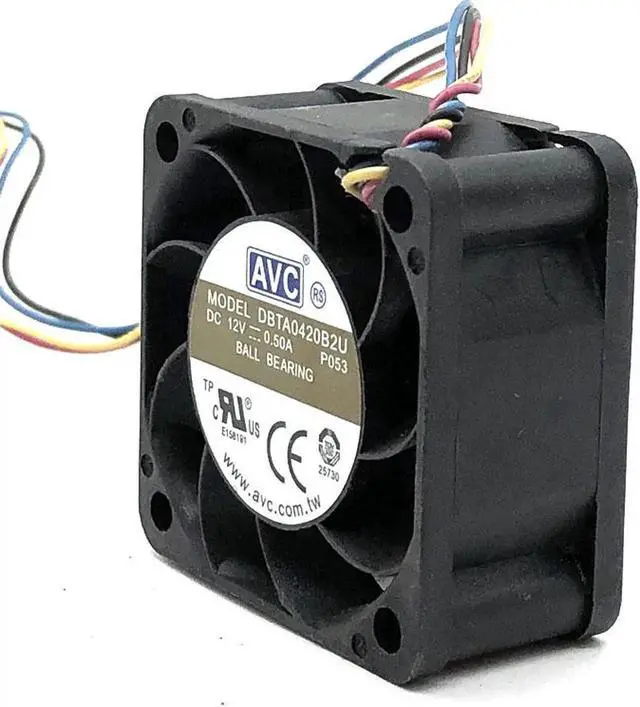 Alt view image 2 of 4 - DBTA0420B2U 40mm High Speed Cooling Fan AVC 4020 4CM 40*40*20MM 12V 0.50A 4 -Wire Violent Powerful Fans 12000RPM