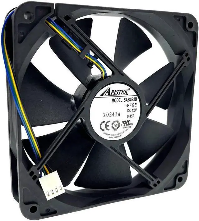 Main image of SAB4B2U -PFGE 120mm 12cm PWM Water Block Watercooler Cooling Fan,120X120X25mm 12V Dual Ball Bearing 2700RPM for Apistek Fans