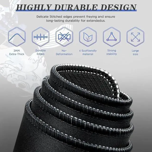 Alt view image 3 of 7 - Mouse Pad Gaming Large Desk Pad (31.5 x 11.8 x0.12 inch) Washable Keyboard Pad Laptop Desk Mat Japanese Mouse Pad with Anti-Slip Rubber Base Extended Mouse Pad for Office & Home.