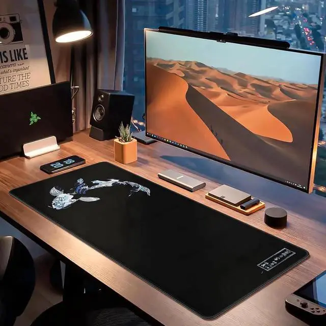 Alt view image 7 of 7 - Mouse Pad Gaming Large Desk Pad (31.5 x 11.8 x0.12 inch) Washable Keyboard Pad Laptop Desk Mat Japanese Mouse Pad with Anti-Slip Rubber Base Extended Mouse Pad for Office & Home.