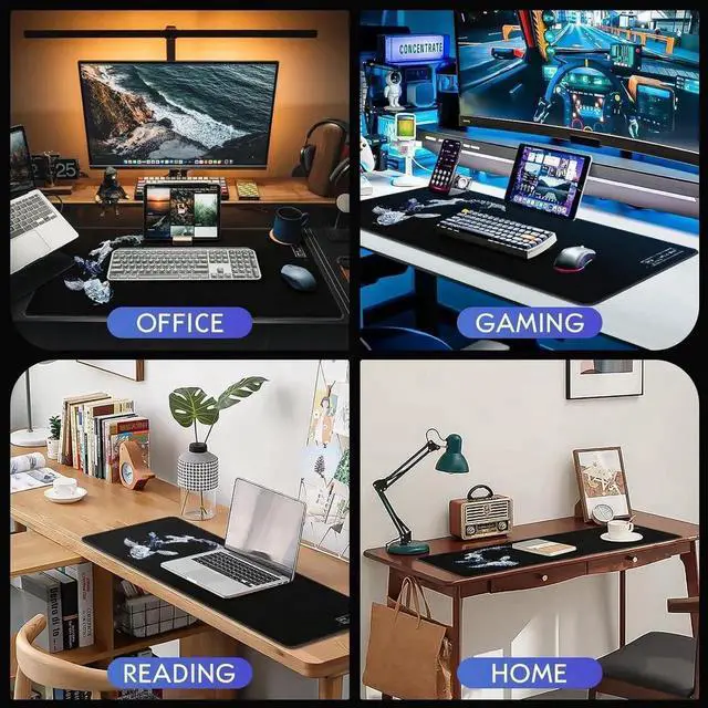 Alt view image 2 of 7 - Mouse Pad Gaming Large Desk Pad (31.5 x 11.8 x0.12 inch) Washable Keyboard Pad Laptop Desk Mat Japanese Mouse Pad with Anti-Slip Rubber Base Extended Mouse Pad for Office & Home.