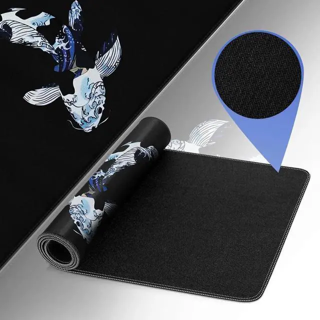 Alt view image 4 of 7 - Mouse Pad Gaming Large Desk Pad (31.5 x 11.8 x0.12 inch) Washable Keyboard Pad Laptop Desk Mat Japanese Mouse Pad with Anti-Slip Rubber Base Extended Mouse Pad for Office & Home.