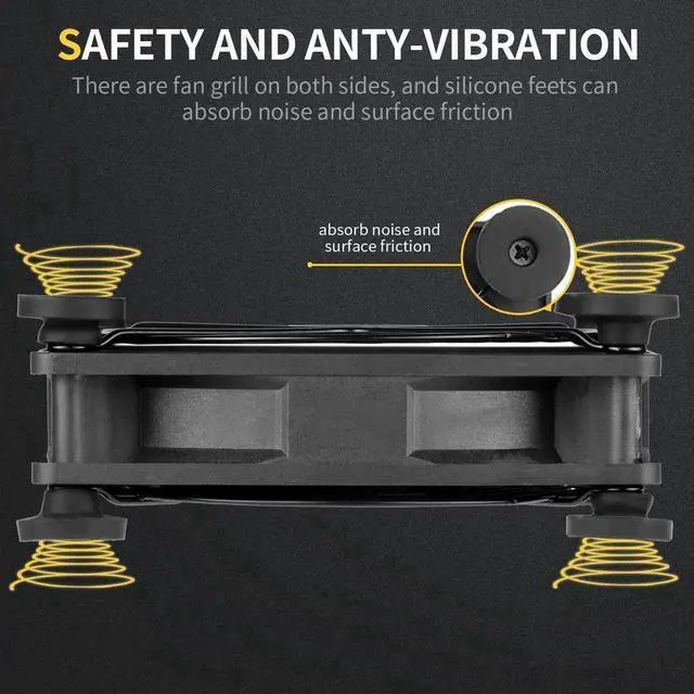 Alt view image 6 of 6 - SXOOL Quiet Dual 120mm USB Fan with Speed Controller,for Receiver DVR Playstation Xbox Computer Cabinet Cooling With suction cup Fixed non-slip cooler