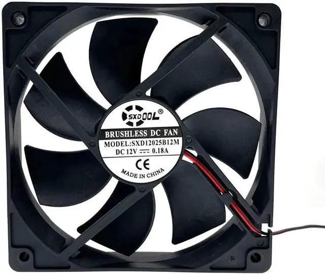 Alt view image 2 of 3 - 120mm 12025 DC 12V 0.50A PC CPU Cooling Fan 120x120x25mm Dual Ball Bearing 3300 Rpm,High Speed