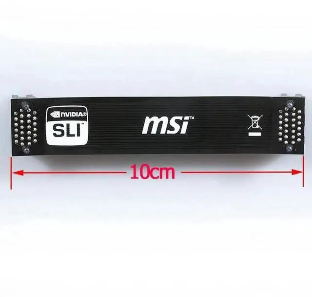 Alt view image 6 of 7 - 10cm Flexible SLI Bridge GPU Cable VGA Card SLI Flexible Bridge Cable Interconnect Connector for nVidia GPUs Graphic Cards