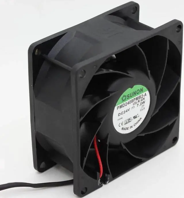 Alt view image 4 of 5 - 8CM original Sunon PMD2408PMB2-A DC 24v 7.2w cpu cooler heatsink axial Cooling Fans 8038 80x80x38mm 80mm case cooler