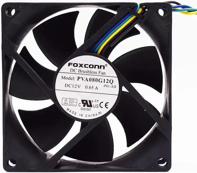 Main image of 8cm NEW Original Foxconn PVA080G12Q -P01-AD DC12V 0.65A 8025 cooling fan PWM 4-Pin