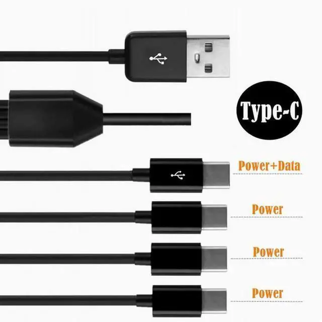 Main image of USB one drag four charging cable one point four with four type-c interface mobile phone charging data cable