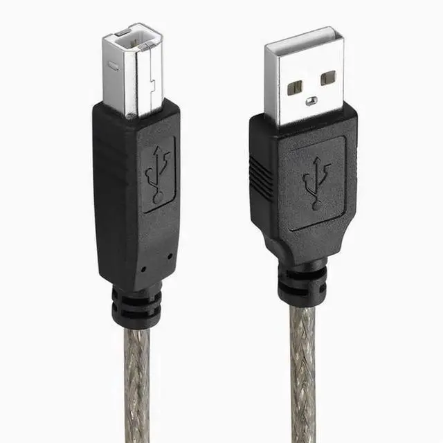 Alt view image 5 of 5 - USB2.0 print cable High-grade transparent brown standard 2428 copper USB print cable printer data cable pure copper 3m